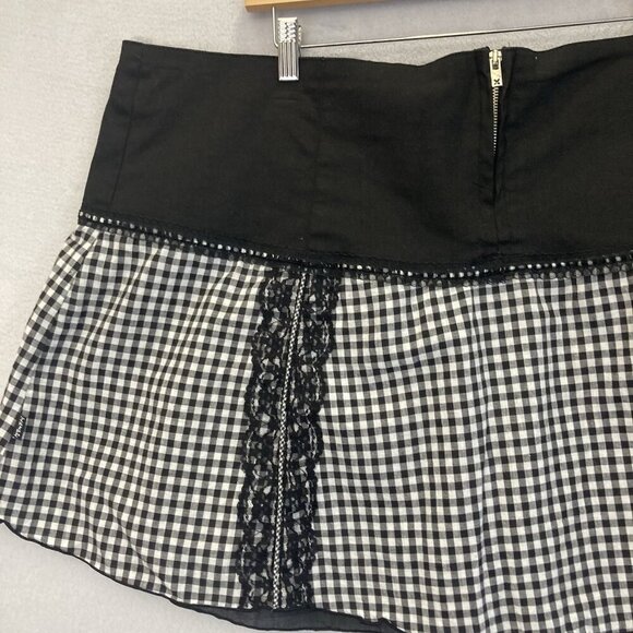 Vintage Y2K Tripp NYC Mini Skirt Plus Size 26 Goth Punk Skater Alt Dark Academia - Picture 13 of 15